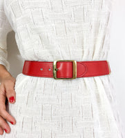 70s/early 80s vintage leather waist belt