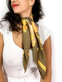 70s vintage Christian DIOR silk scarf 💌 FREE SHIPPING