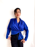 80s vintage Kenzo PARIS silk wrap-around blouse