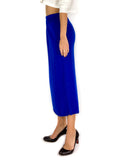 80s vintage royal blue knit skirt, mid-calf length