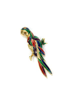 80s vintage parrot brooch/pin, quite large 💌 FREE SHIPPING