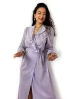 70s vintage sheer night-robe, sexy ruffle