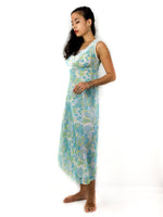 70s vintage long Paisley print nightgown