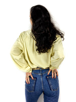 90s vintage chic pleated blouse