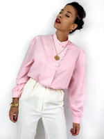 Early 90s vintage candy pink blouse