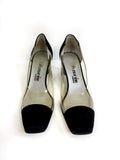 80s/early 90s vintage clear and black pumps