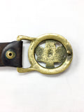 70s vintage leather belt with USA eagle buckle
