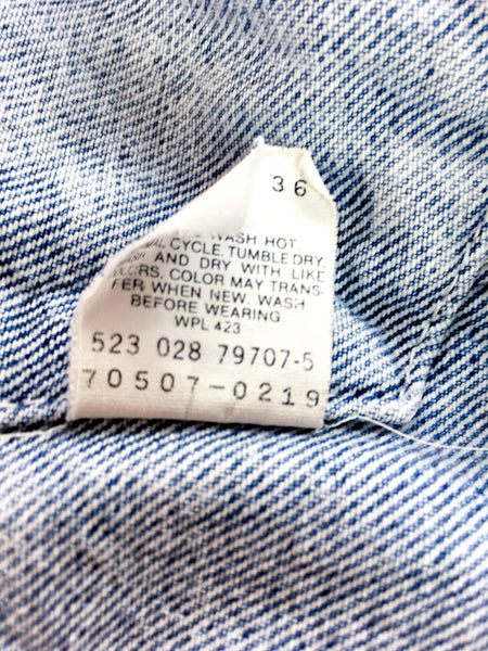 80s vintage Levi's acid-washed trucker jacket, made in USA