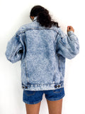 80s vintage Levi's acid-washed trucker jacket, made in USA