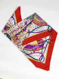 80s vintage carnival print scarf 💌 FREE SHIPPING!