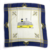 90s vintage silk "Crosica Ferries" scarf 💌 FREE SHIPPING