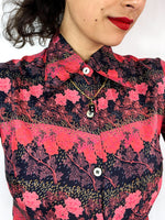 70s vintage shirt, Asian-inspired pattern