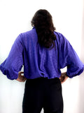 80s vintage blouse, bow collar