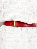 70s/early 80s vintage leather waist belt