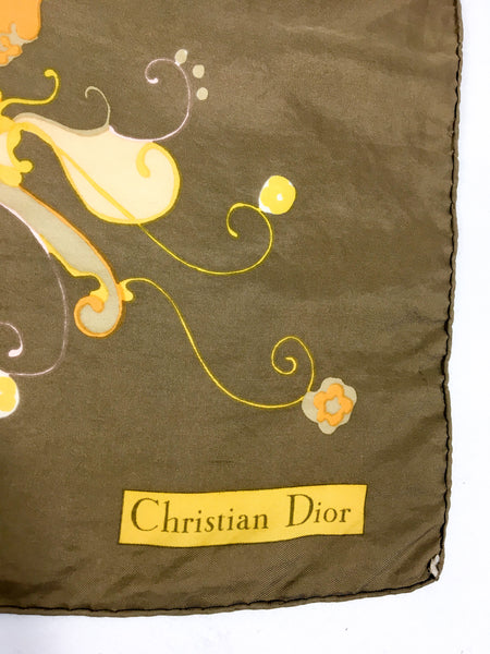Freeshipping Christian Dior Monogram Vintage Silk Scarf U71 -  Sweden