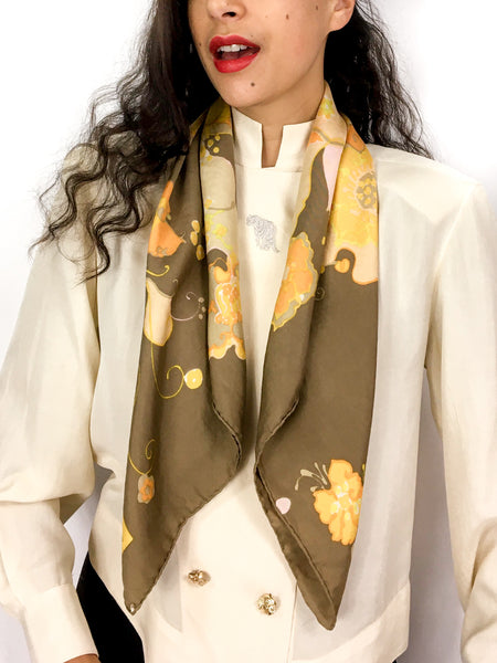 70s vintage Christian DIOR silk scarf 💌 FREE SHIPPING – Radical Silk