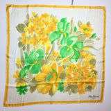 60s vintage silk scarf, floral print 💌 FREE SHIPPING