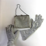 70s vintage clutch and matching gloves