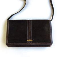 90s vintage leather and suede purse