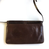 90s vintage leather and suede purse