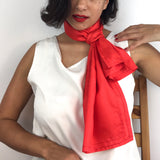80s vintage long red scarf 💌 FREE SHIPPING