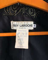 80s vintage Guy Laroche PARIS jacket, gold brocade print