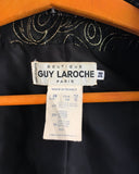 80s vintage Guy Laroche PARIS jacket, gold brocade print