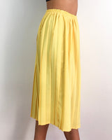 70s/80s vintage bright pleated midi skirt