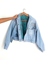 80s/90s vintage light blue denim jacket