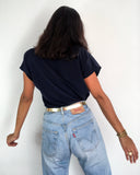 70s-80s vintage navy blue t-shirt