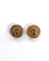 70s vintage round clip-on earrings 💌 FREE SHIPPING