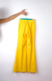 60s vintage high-waist yellow flares, FR 34 (UK 6,USA 2)