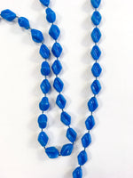 70s vintage long blue beaded necklace 💌 FREE SHIPPING