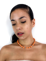 80s vintage orange necklace 💌 FREE SHIPPING