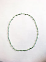 70s vintage long mint green beaded necklace 💌 FREE SHIPPING