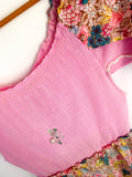 70s vintage baby pink prairie dress