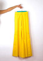 60s vintage high-waist yellow flares, FR 34 (UK 6,USA 2)