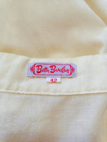 80s vintage cotton blend pleated blouse