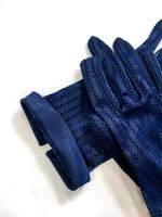 70s vintage navy mesh gloves size S 💌 FREE SHIPPING