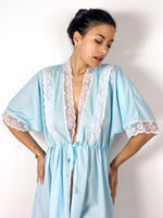 70s vintage night robe, lace details