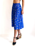 80s vintage pleated summer skirt