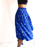 80s vintage pleated summer skirt