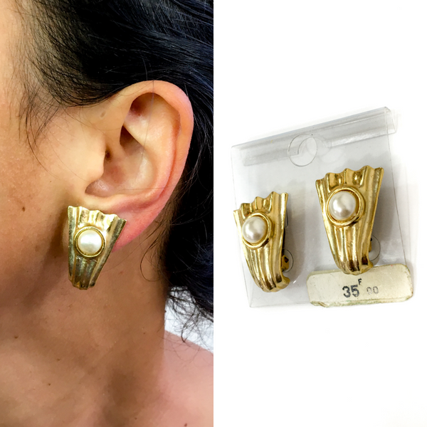 80s vintage clip-on earrings 💌 FREE SHIPPING